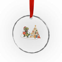 Christmas Dinosaur Knitting Crystal Glass Ornament Funny Yarn Tree Gift TS12