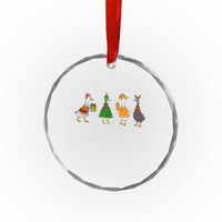 Christmas Ducks Crystal Glass Ornament Funny Animals Farm Lover Gift Xmas Light - Wonder Print Shop