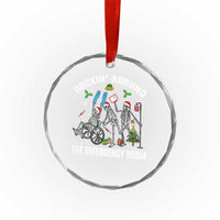 Christmas ER Nurse Crystal Glass Ornament Rockin Around Skeleton Emergency Room RN TS10