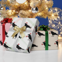 Christmas F Caw F Wrapping Paper Roll Funny Black Crow Merry Xmas - Wonder Print Shop