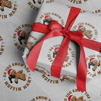 Christmas Gingerbread Wrapping Paper Roll Funny Do You Know The Muffin Man - Wonder Print Shop