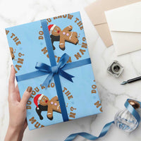 Christmas Gingerbread Wrapping Paper Roll Funny Do You Know The Muffin Man - Wonder Print Shop