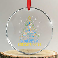 Christmas Hanukkah Crystal Glass Ornament Merry Christmukkah Jewish Christmas Tree Chanukah TS02