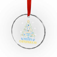 Christmas Hanukkah Crystal Glass Ornament Merry Christmukkah Jewish Christmas Tree Chanukah TS02