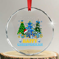 Christmas Hanukkah Crystal Glass Ornament Merry Christmukkah Jewish Christmas Trees Chanukah TS02