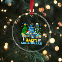 Christmas Hanukkah Crystal Glass Ornament Merry Christmukkah Jewish Christmas Trees Chanukah TS02