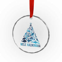 Christmas In Hawaii Crystal Glass Ornament Mele Kalikimala Sea Animals Xmas Tree TS11