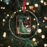 Christmas In July Crystal Glass Ornament Funny Santa Watermelon Xmas Tree