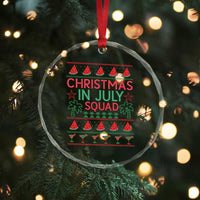 Christmas In July Squad Crystal Glass Ornament Tropical Beach Party Graphic