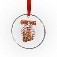 Christmas In July Tung Tung Tung TTT Sahur Cursed Meme Crystal Glass Ornament Funny Ironic Tropical Summer Hawaiian Holiday Surreal
