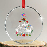 Christmas In Mexico Crystal Glass Ornament Feliz Navidad Pinata Star Xmas Tree TS11
