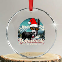 Christmas Italian Donkey Crystal Glass Ornament Funny Domick The Donkey Holiday Xmas TS11