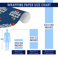 Christmas Jingle Balls Wrapping Paper Roll Funny Xmas Couple Matching - Wonder Print Shop