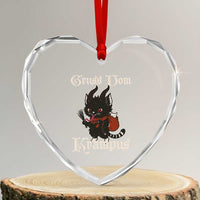 Christmas Krampus Cat Heart Crystal Glass Ornament Gruss Vom Krampus Pagan Yule Xmas - Wonder Print Shop