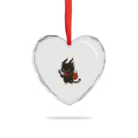 Christmas Krampus Cat Heart Crystal Glass Ornament Gruss Vom Krampus Pagan Yule Xmas - Wonder Print Shop