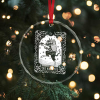 Christmas Krampus Crystal Glass Ornament Pagan Yule Nordic Xmas Krampus Evil Tarot Card - Wonder Print Shop