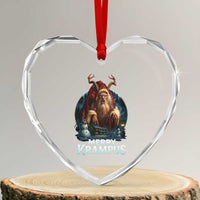 Christmas Krampus Heart Crystal Glass Ornament Merry Krampus Pagan Yule Nordic Xmas - Wonder Print Shop