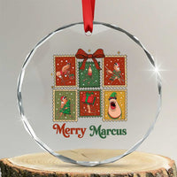Christmas Marcus The Worm Meme Crystal Glass Ornament Funny Merry Marcus Gift - Wonder Print Shop