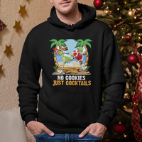 No Cookies Just Cocktails Drunk Santa Reindeer Summer Christmas Hoodie - Wonder Print Shop