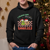 Teacher Christmas Hoodie I Teach The Smartest Cookies Retro Groovy Xmas Cookies - Wonder Print Shop