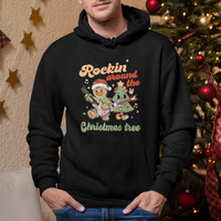Groovy Christmas Hoodie Rockin' Around The Xmas Tree Groovy Gingerbread Man - Wonder Print Shop