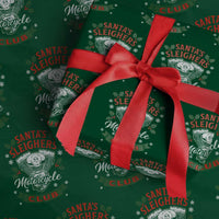 Christmas Motorcycle Biker Wrapping Paper Roll Santas Sleighers Motorcycle Club - Wonder Print Shop
