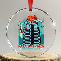 Christmas Nakatomi Plaza Crystal Glass Ornament Season's Greeting Christmas Party Hans Gruber - Wonder Print Shop