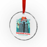 Christmas Nakatomi Plaza Crystal Glass Ornament Season's Greeting Christmas Party Hans Gruber TS11
