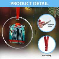 Christmas Nakatomi Plaza Crystal Glass Ornament Season's Greeting Christmas Party Hans Gruber TS11