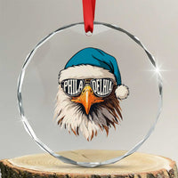 Christmas Philadelphia Fan Crystal Glass Ornament Santa Eagles Sport Philly Fan Game Day - Wonder Print Shop