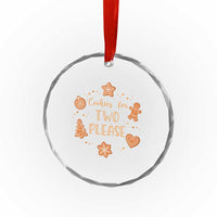 Christmas Pregnant Crystal Glass Ornament Cookies For Two Please Pregnancy Announcement TS10