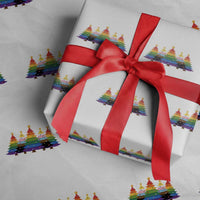 Christmas Rainbow Tree LGBTQ Support Wrapping Paper Roll Holiday Pride Gift