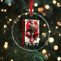 Christmas Samurai Santa Crystal Glass Ornament Japanese Xmas Warrior Ukiyo-e Art TS11