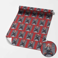 Christmas Samurai Santa Wrapping Paper Roll Japanese Xmas Warrior Sword Katana - Wonder Print Shop