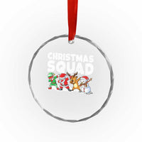 Christmas Squad Crystal Glass Ornament Santa Dabbing Elf Family Matching Pajamas - Wonder Print Shop