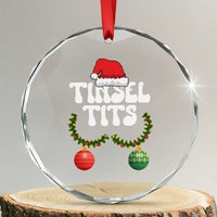 Christmas Tinsel Tits Crystal Glass Ornament Funny Xmas Couple Matching - Wonder Print Shop