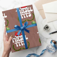 Christmas Tinsel Tits Wrapping Paper Roll Funny Xmas Couple Matching - Wonder Print Shop