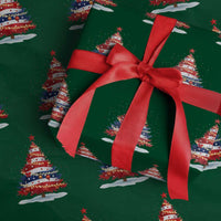 Christmas Tree American Flag Patriotic Wrapping Paper Roll - Wonder Print Shop