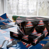 Christmas Tree American Flag Patriotic Wrapping Paper Roll - Wonder Print Shop