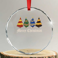 Christmas Tree Crystal Glass Ornament Retro Wizard Trees Magical Cute Family Pajama - Wonder Print Shop