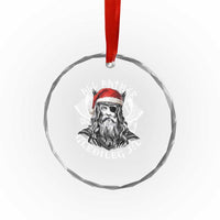 Christmas Viking Crystal Glass Ornament All Father Gledileg Jol Vintage Santa Odin TS11