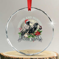 Christmas Viking Crystal Glass Ornament Huginn And Hunninn's Delivery Service Raven TS11