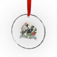 Christmas Viking Crystal Glass Ornament Huginn And Hunninn's Delivery Service Raven TS11