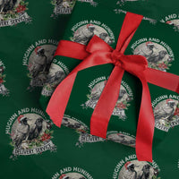 Christmas Viking Wrapping Paper Roll Huginn And Hunninn's Delivery Service Raven - Wonder Print Shop