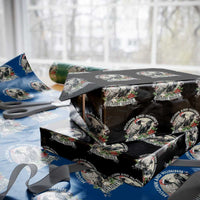 Christmas Viking Wrapping Paper Roll Huginn And Hunninn's Delivery Service Raven - Wonder Print Shop