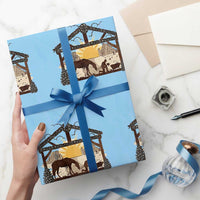 Christmas Western Wrapping Paper Roll True Story Jesus Cowboy Nativity Scene - Wonder Print Shop