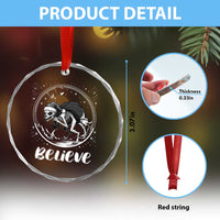 Chupacabra Crystal Glass Ornament Funny Believe Christmas Cryptid Gift TS12