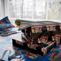 Cinco De Mayo Christmas Wrapping Paper Roll Mexican Sugar Skull Sombrero Tequila Party - Wonder Print Shop