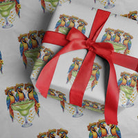 Cinco De Mayo Summer Party Wrapping Paper Roll Funny Parrots Drinking Margaritas
