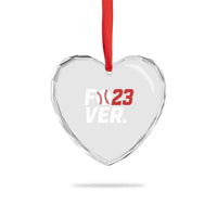 Classic Baseball Jersey Number 23 Heart Crystal Glass Ornament Fo23ever #23 Ball Sports Fan - Wonder Print Shop